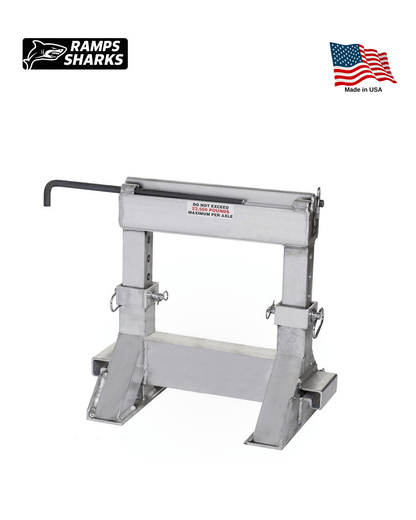 Adjustable Heavy Duty Ramp Support Stands 18 in to 24 in One Pair 23500 lb Capacity