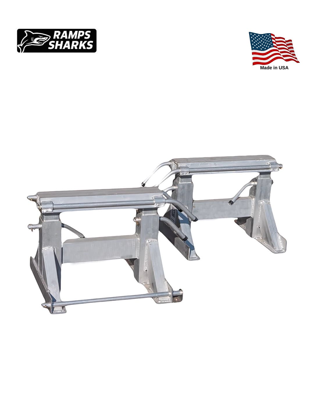 Aluminum Double Loading Ramp Kit 18 in x 16 ft 23500 lb Capacity