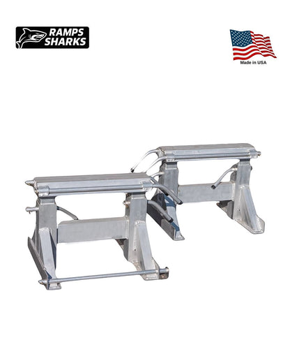 Aluminum Double Loading Ramp Kit 18 in x 16 ft 23500 lb Capacity