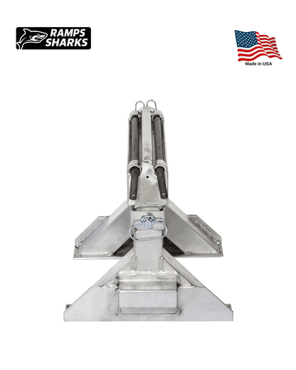 Adjustable Heavy Duty Ramp Support Stands 18 in to 24 in One Pair 23500 lb Capacity