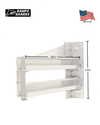Bolt On Ramp Hanger Bracket Set for Storing Two 5 in Semi Trailer Loading Ramps